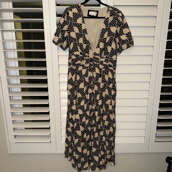 Anthropologie Dresses & Skirts - Anthropologie Beige and Black Geometric Maxi Dress